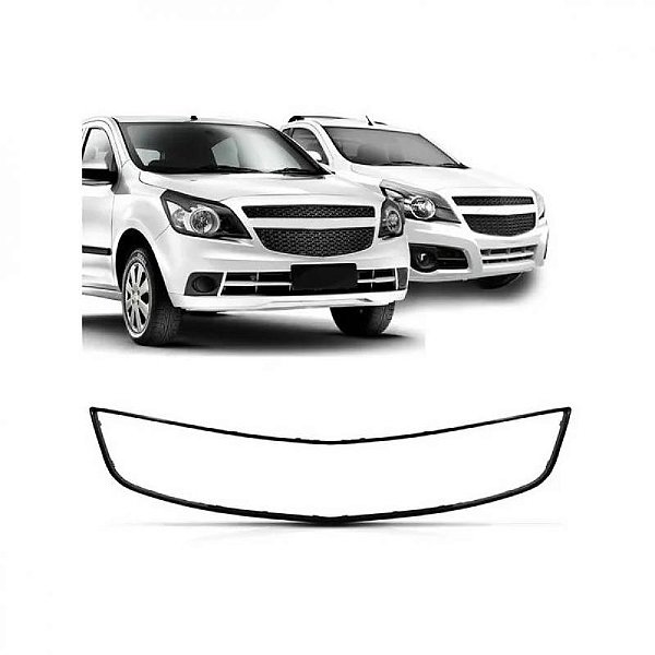 Moldura da grade do radiador do para choque agile chevrolet de 2009 a 2014 e montana chevrolet de 2011 a 2021 inferior preta