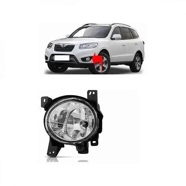 Farol santa fe hyundai de 2010 a 2013 lado esquerdo auxiliar