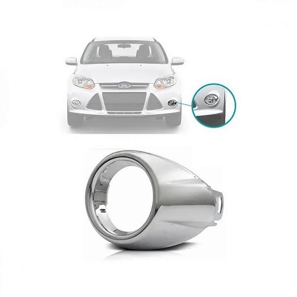 Suporte de farol auxiliar focus ford de 2014 a 2015 lado esquerdo cromado