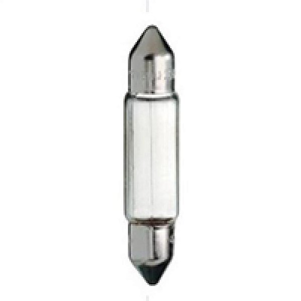 Lâmpada torpedo 12 volts 10 watts 1 polo longa 41 milímetros