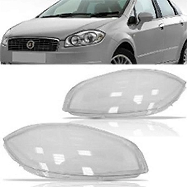 Lente do farol linea fiat de 2008 a 2016 lado esquerdo