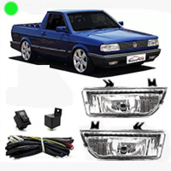 Kit farol auxiliar gol parati e saveiro volkswagen de 1987 a 1994 raiado com botão universal