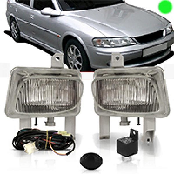 Kit farol auxiliar vectra chevrolet de 1997 a 1999 com botão universal