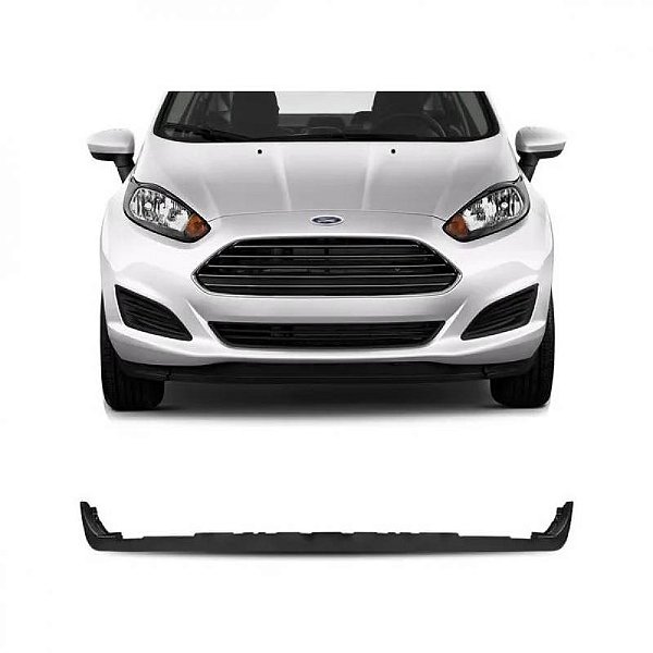 Spoiler de para choque fiesta ford de 2013 a 2017 dianteiro preto hatchback
