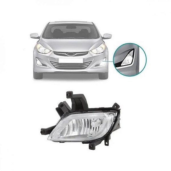 Farol auxiliar elantra hyundai de 2014 a 2016 lado direito H8