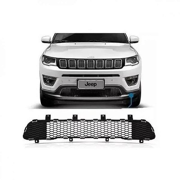 Grade de calço do spoiler do para choque compass jeep de 2017 a 2021 dianteiro tipo colmeia