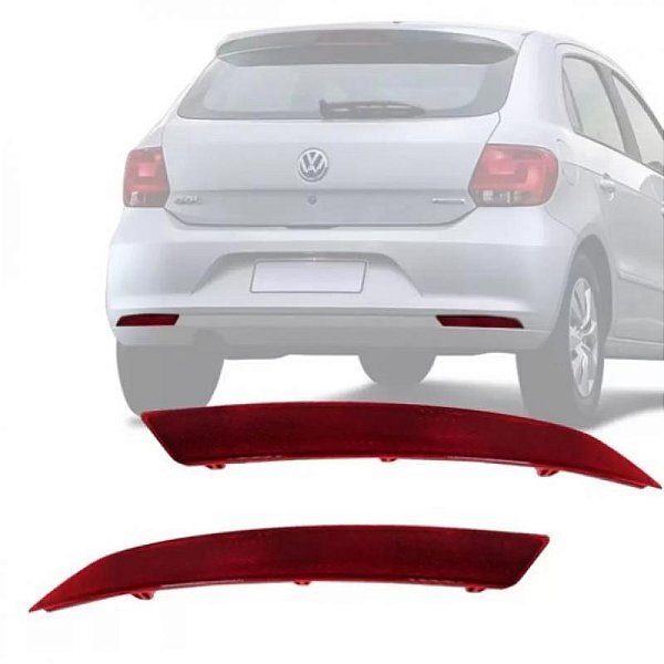 Lanterna gol geração seis volkswagen de 2013 a 2016 para choque traseiro lado esquerdo refletor