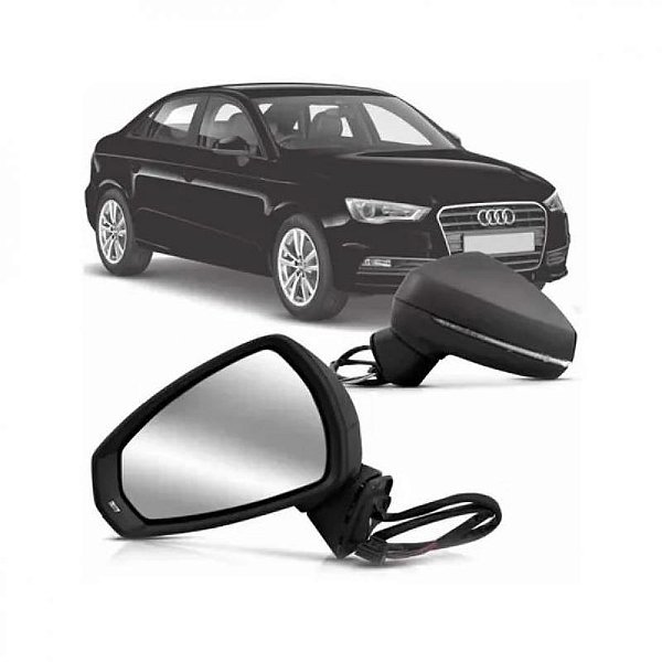 Retrovisor externo a3 audi de 2013 a 2016 lado direito elétrico retrátil com aquecimento pisca e tilt para sedan