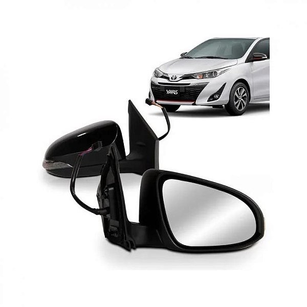 Retrovisor yaris toyota de 2018 a 2025 lado direito elétrico com pisca