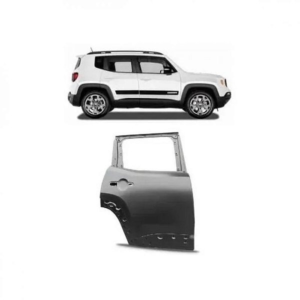 Porta renegade jeep de 2015 a 2025 traseira lado esquerdo