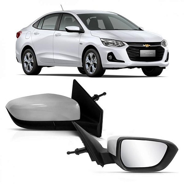 Retrovisor externo onix chevrolet de 2020 a 2025 lado esquerdo com controle manual e capa em primer