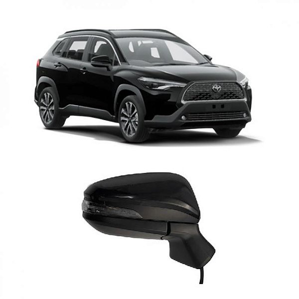Retrovisor externo corolla cross toyota de 2021 a 2025 lado direito com pisca