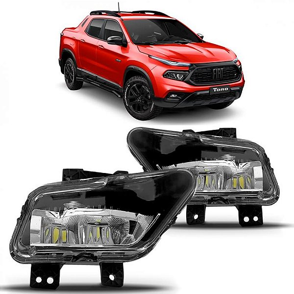 Farol auxiliar toro fiat pulse fiat renegade jeep de 2022 a 2025 lado esquerdo com lâmpada LED