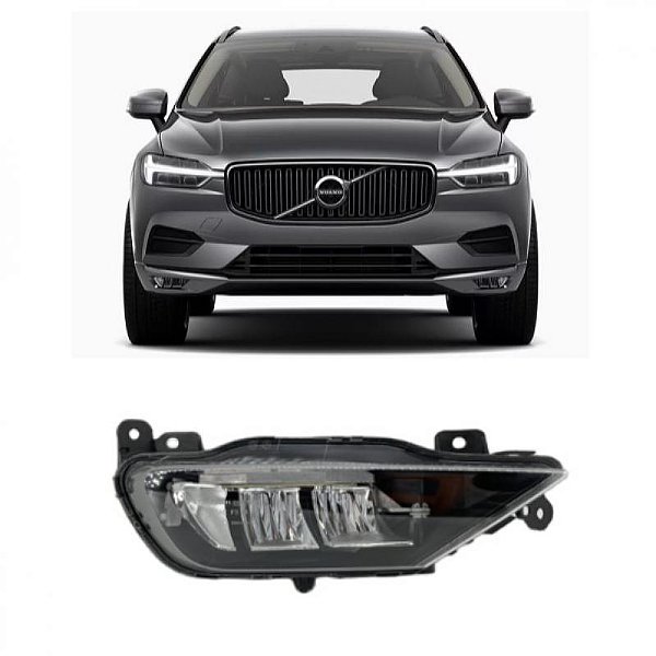 Farol auxiliar xc60 e xc90 volvo de 2019 a 2022 lado direito com LED