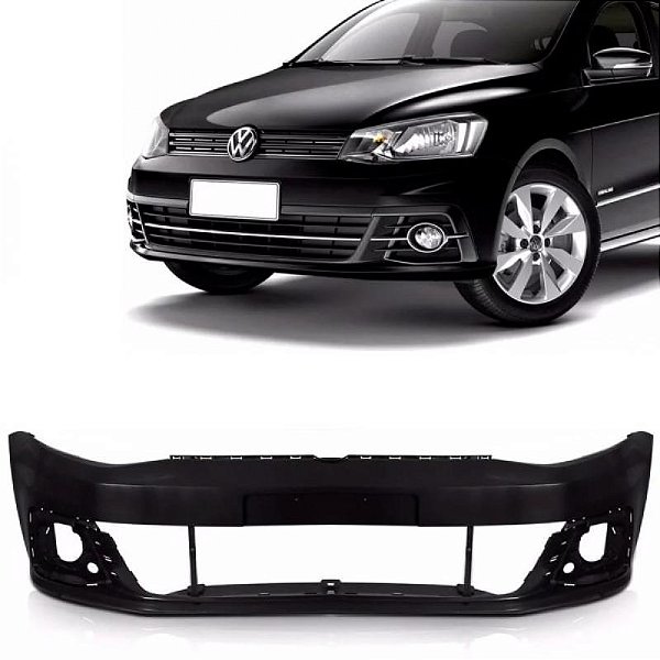 Para choque gol volkswagen de 2016 a 2018 dianteiro preto liso sem grade geração sete
