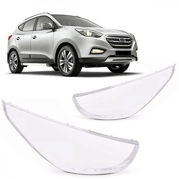 Lente do farol ix35 hyundai de 2010 a 2022 lado esquerdo