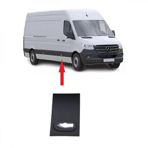 Friso sprinter mercedes benz de 2020 a 2025 lateral da coluna lado esquerdo