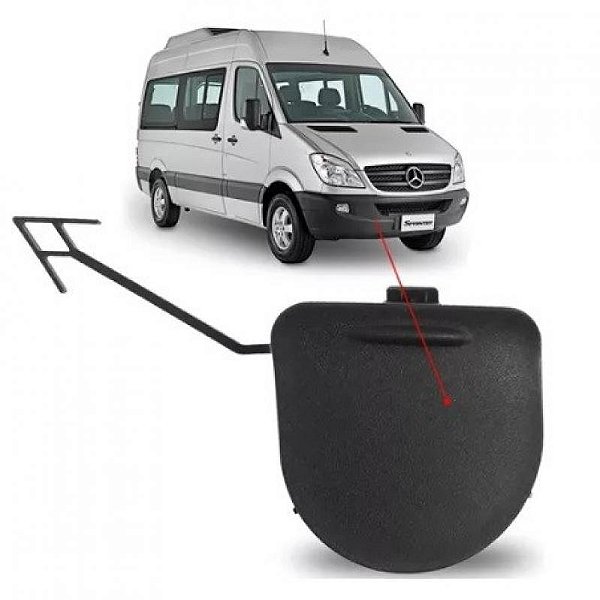 Tampa de reboque para para choque sprinter mercedes benz de 2012 a 2016 dianteira