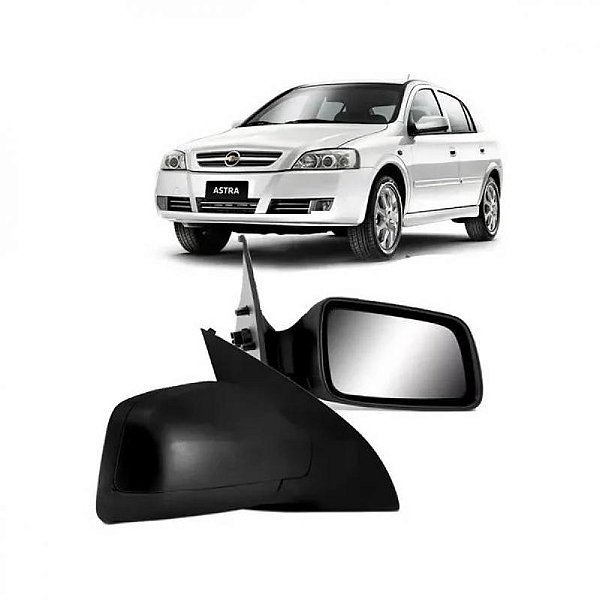 Retrovisor externo astra chevrolet de 1998 a 2012 lado esquerdo preto elétrico sem pisca texturizado para duas e quatro portas