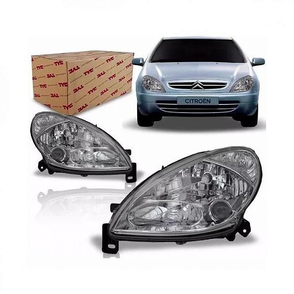 Farol xsara citroën de 2001 a 2004 lado direito com auxiliar