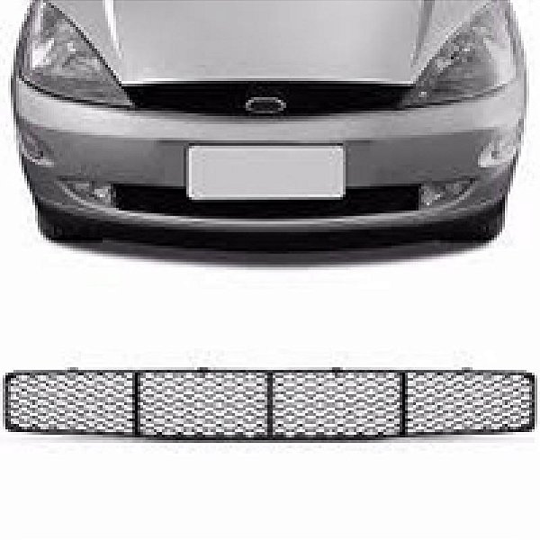 Grade do para choque focus ford de 1998 a 2003 dianteiro central com furo versão ghia