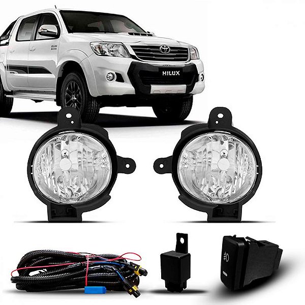 Kit de farol auxiliar hilux toyota de 2012 a 2015 picape