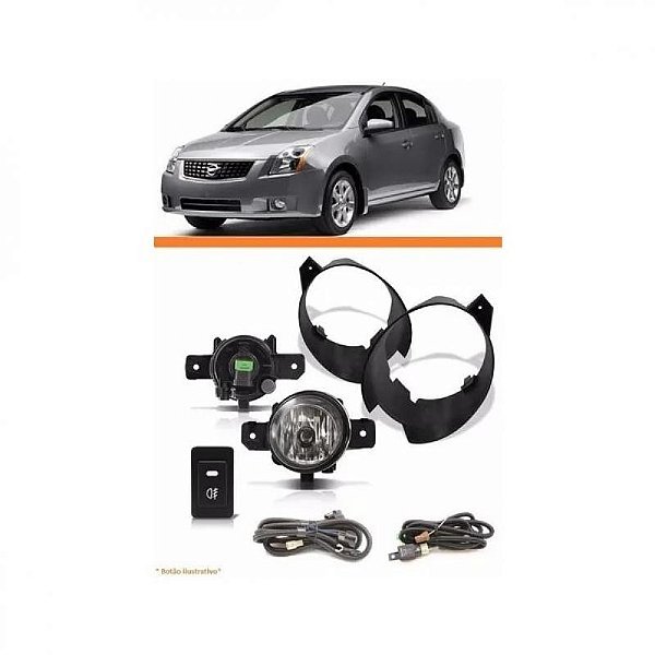 Kit de farol auxiliar sentra nissan de 2007 a 2009