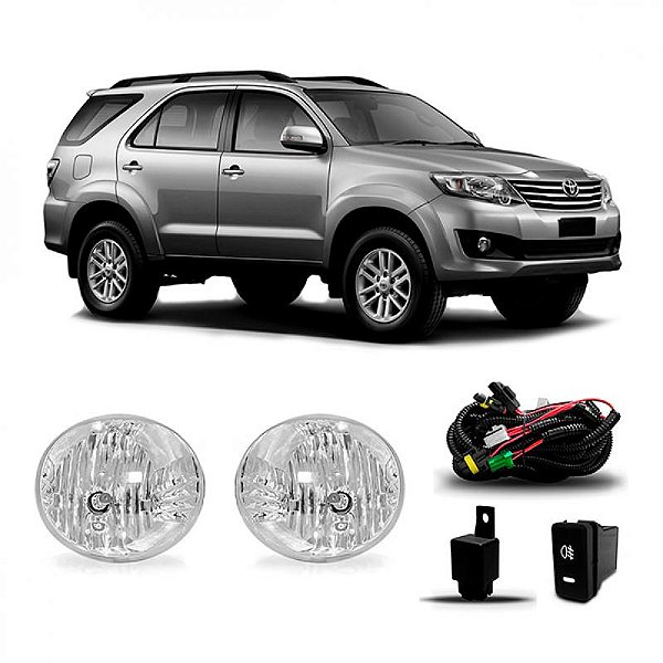 Kit de farol auxiliar hilux sw4 toyota de 2012 a 2015 sem grade