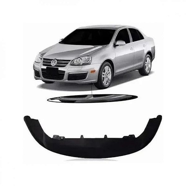 Spoiler de para choque jetta volkswagen de 2006 a 2010 dianteiro preto sem pisca texturizado