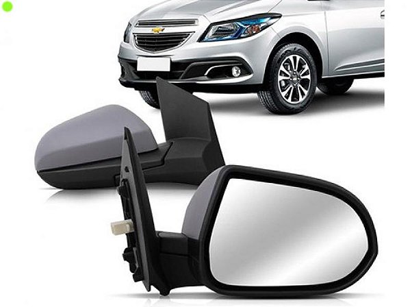 Retrovisor externo onix chevrolet de 2012 a 2020 e prisma chevrolet de 2012 a 2019 lado esquerdo com controle manual e capa em primer