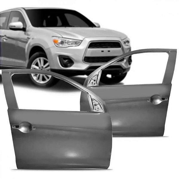 Porta asx mitsubishi de 2011 a 2022 dianteira lado direito verde escuro