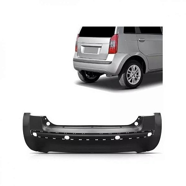 Para choque idea fiat de 2005 a 2010 traseiro sem furo para sensor