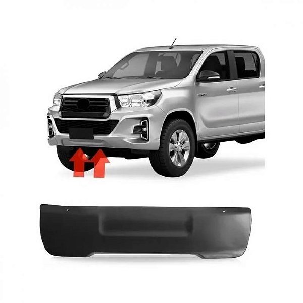 Spoiler do para choque hilux toyota de 2018 a 2020 dianteiro com furação para parafuso para picape