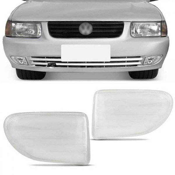 Lente de farol auxiliar santana volkswagen de 1999 a 2006 lado esquerdo