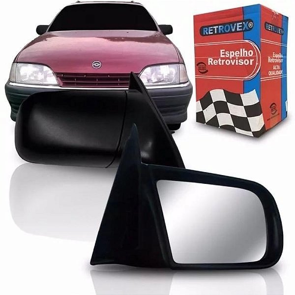 Retrovisor externo omega chevrolet de 1992 a 1998 lado esquerdo verde escuro para adaptação