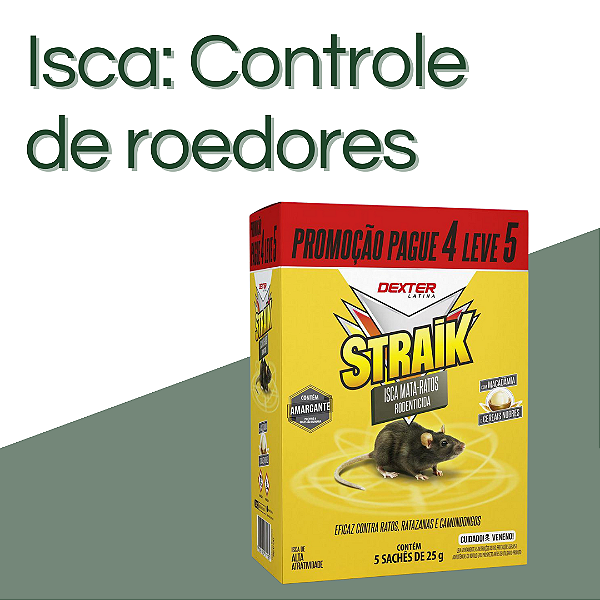 Straik Isca para Ratos (leve 5 e pague 4) - 125 g