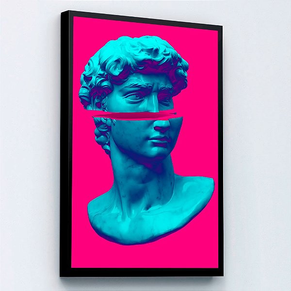 Quadro Escultura hipsters Rosa e Azul