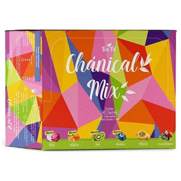 Cha Chanical Tea Fit Seca barriga - Novo Chánical Mix. Caixa com 90 sachês (6 sabores)