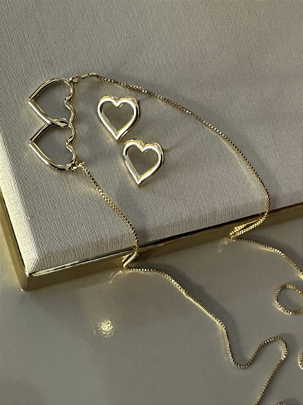 CONJUNTO CORAÇÃO DUPLO LISO