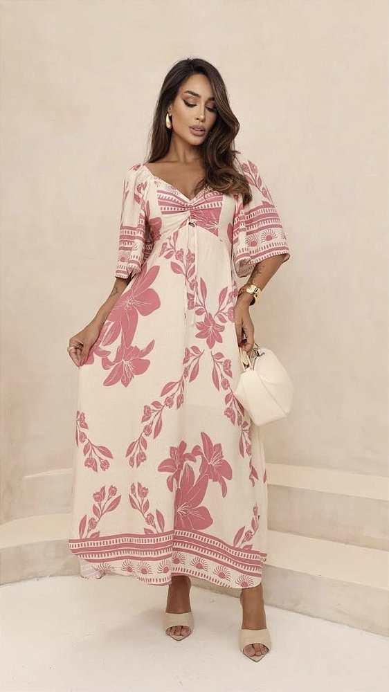 VESTIDO LONGO FLORAL