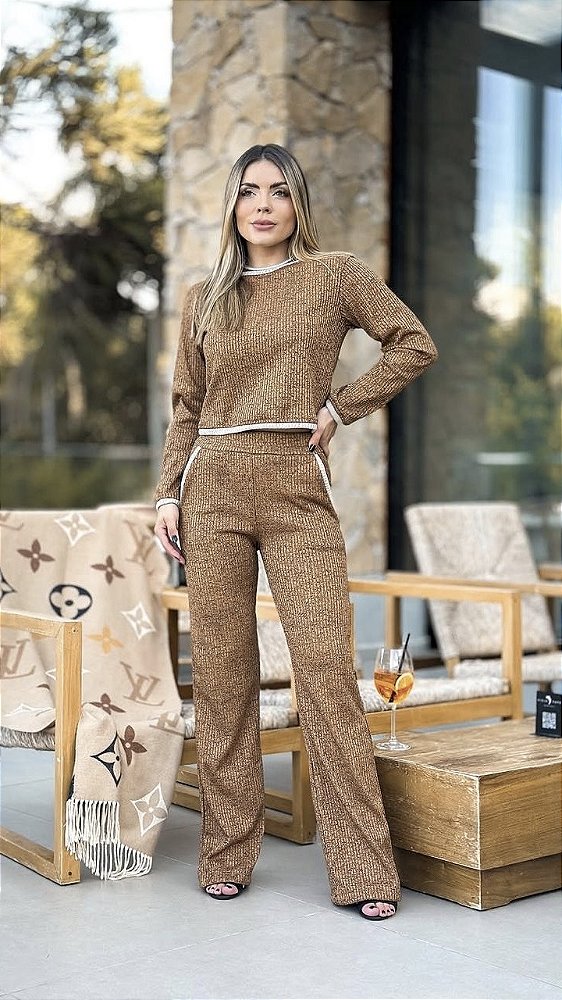 CONJUNTO CANELADA MANGA LONGA
