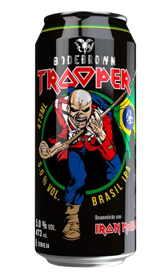 Cerveja Bodebrown Trooper - Brasil  Iron Maiden - IPA -  Lata 473ml