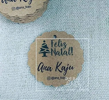 Tag em kraft| 5 cm | 100 unid