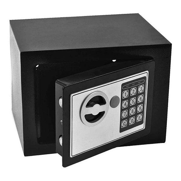 Cofre Eletrônico Digital Aliança Militar Teclado c/ Senha + 02 chaves