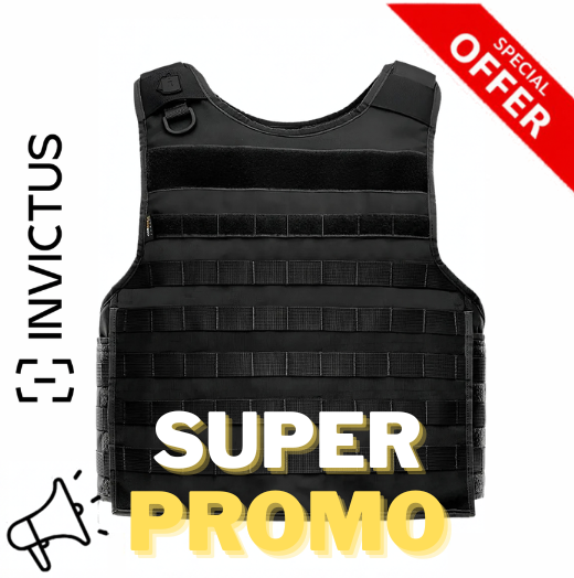 Capa De Colete Tático Invictus Vulcano AIRSOFT E MILSIM (Military Simulation) - Preto