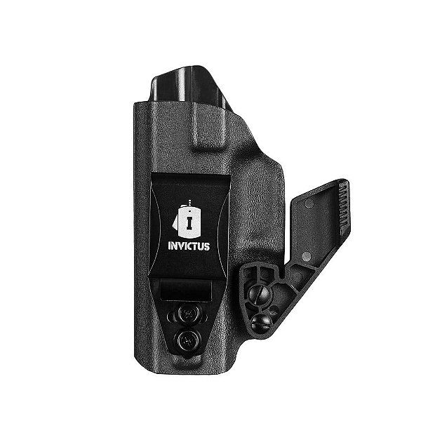 Coldre Kydex IWB 2.0 Canhoto Glock Invictus Série Standard (G17 - G22) - Preto