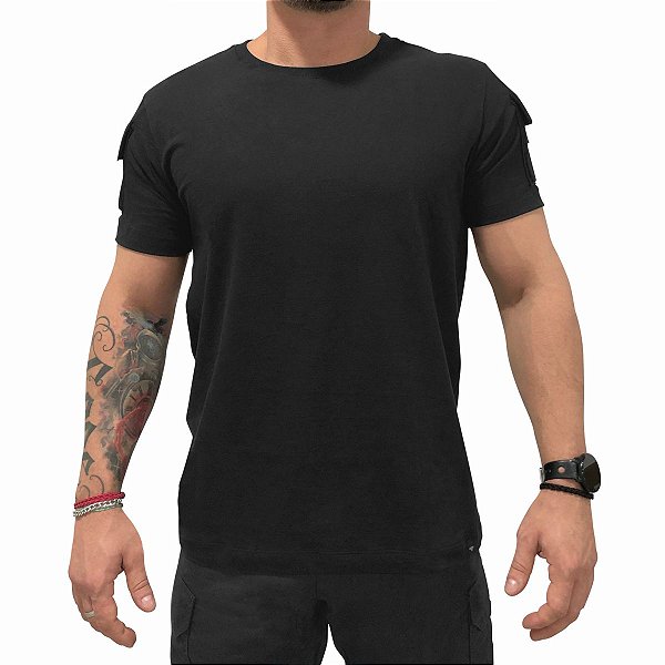 Camiseta Combat Masculina Rapina Militar - Preta