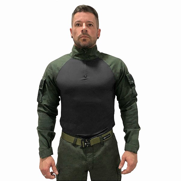 Camisa Combat Masculina Multicam Black Aliança Militar