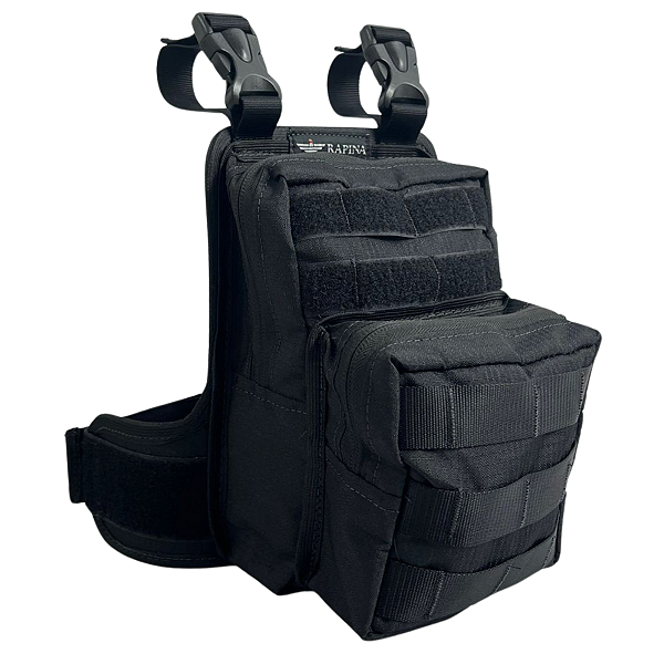 Bornal de Coxa Police Preto - Rapina Militar