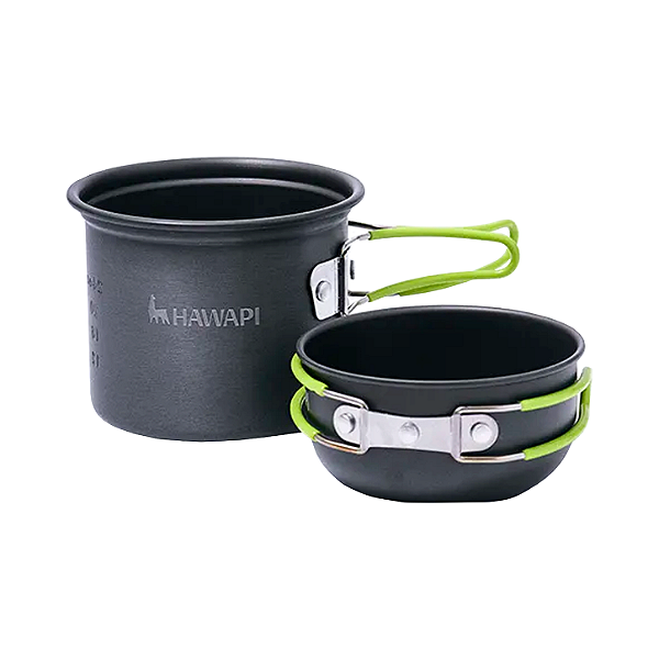 Conjunto de Panelas Camping 2 Peças Portátil Compacto Hawapi
